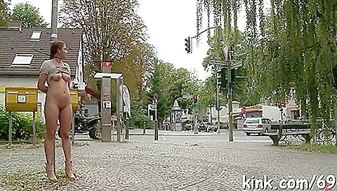 Two big cocks in the outdoor and public place scene