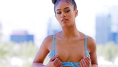 Sexy brunette 18+ with big natural tits and a deepthroat