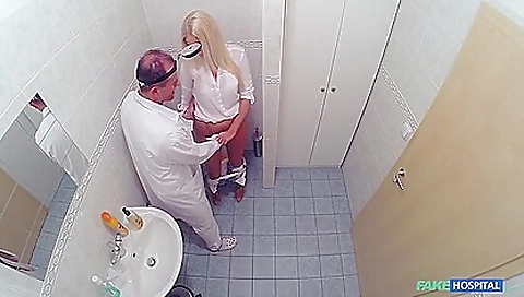 Hot Big-breasted Blondie Receives A Creampie From Th