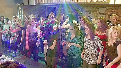 Amateur blonde and brunette get screwed in a party