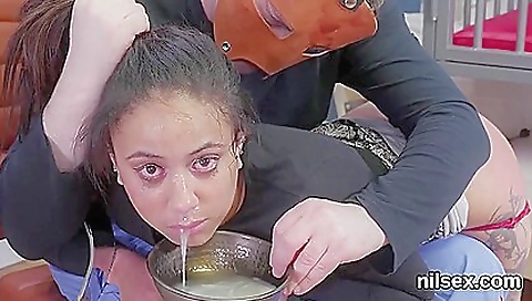 Nasty teen 18+ Was Brought In Butthole Asylum For Painful T