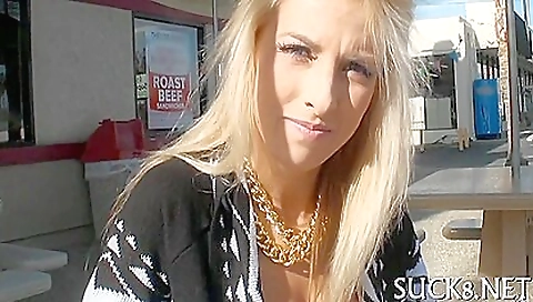 Deepthroating brunette babe riding on a dick for the camera