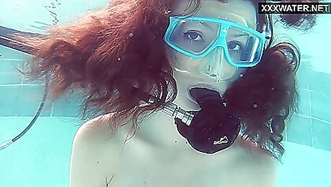 Gorgeous teen in lingerie masturbates after shower