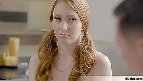 Amazing redhead gets her big ass fucked deep on the bed