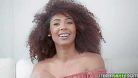 Ebony babe with a big titted pussy is having good sex