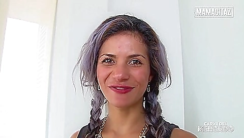 Alternative chick in sexy lingerie is going deepthroated