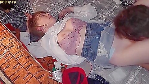 Asian teen with a beautiful face plays with her boyfriend