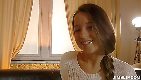 Girl fingering her tight pussy in her homemade video 18+