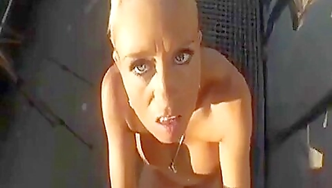 Big tits milf with beautiful face gets fucked by a guy outdoors