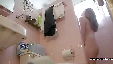 Sexy amateur step fantasy girl in a white dress in shower