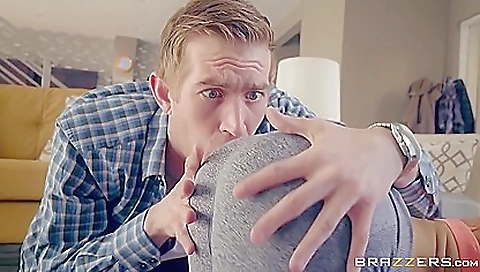 Busty latina fucks her big cock in threesome with hot lesbians