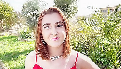 Sweet brunette with a fat ass is getting a massage